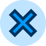 blue X