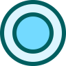cyan circle