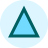 cyan triangle