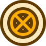 orange circle X