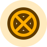 orange circle X