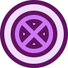 purple circle X