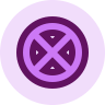 purple circle X