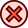 red X