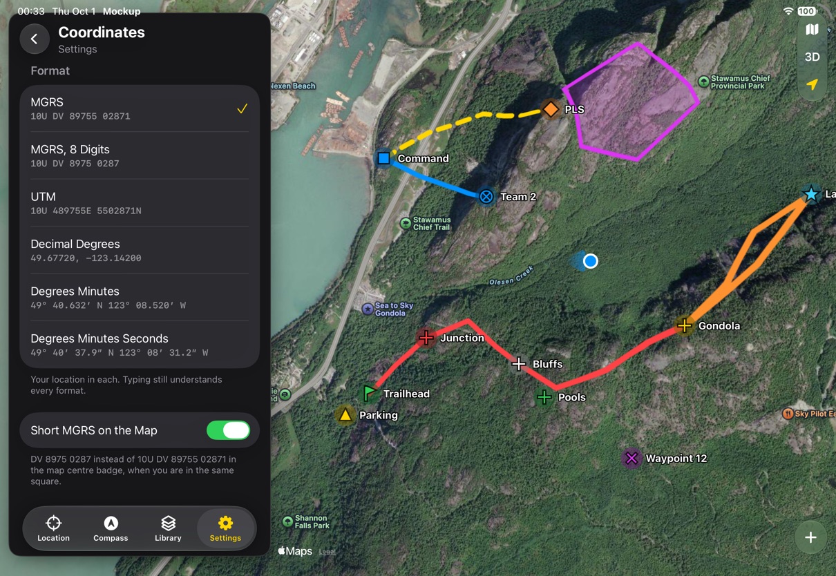 iPad: Coordinates