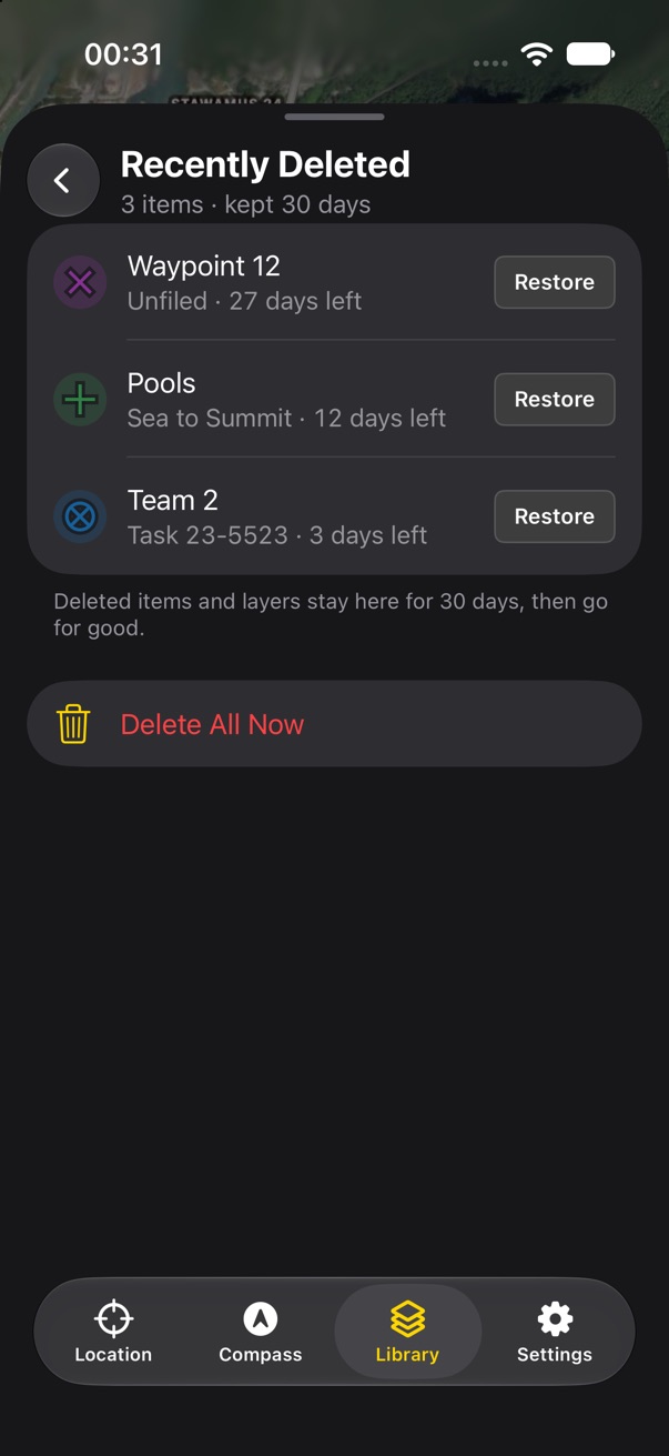Recently Deleted