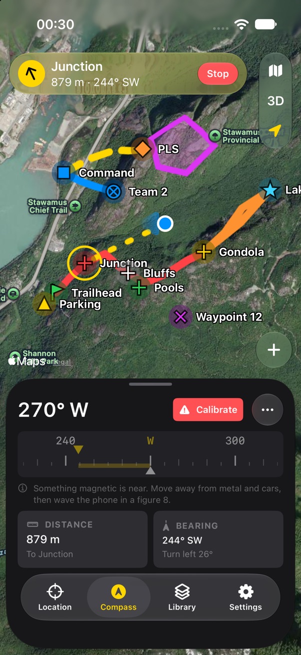 Compass interference